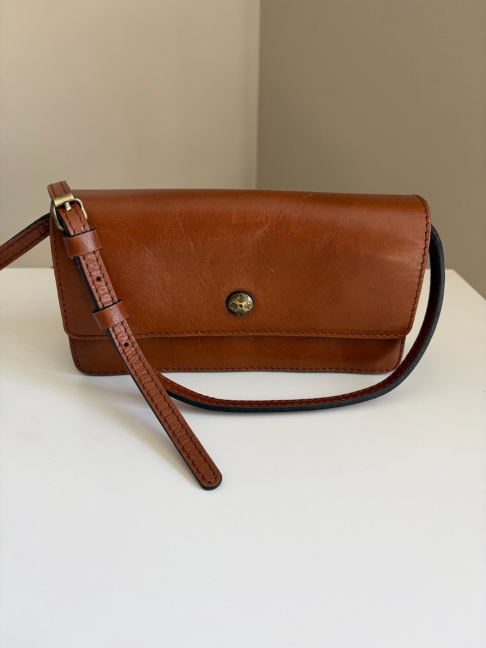 Patricia Nash Cognac Brown Leather Crossbody